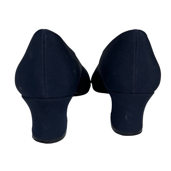 Karen Scott Misha Pumps Shoes Heeled Womens Size 8.5 N Blue Leather - Picture 4 of 10